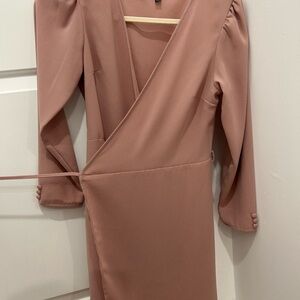 Elegant Mauve TopShop Wrap Dress (Size 2)